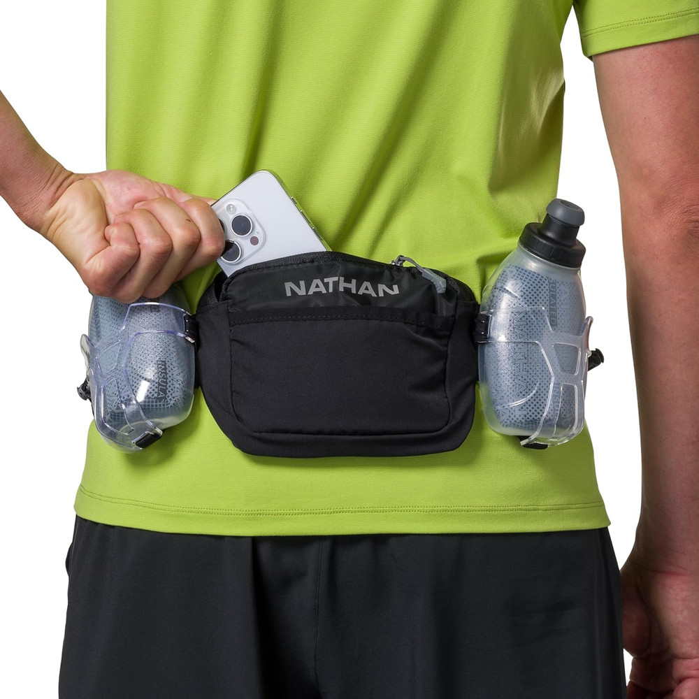 Running Belt Hydration with Flasks, Storage Pockets, Trail Mix Plus, Running Wat