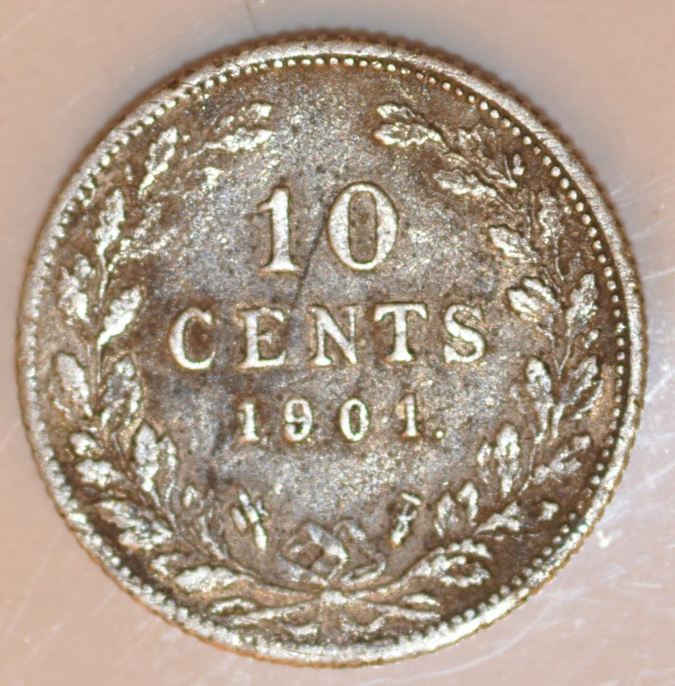 1901 Netherlands Ten Cent