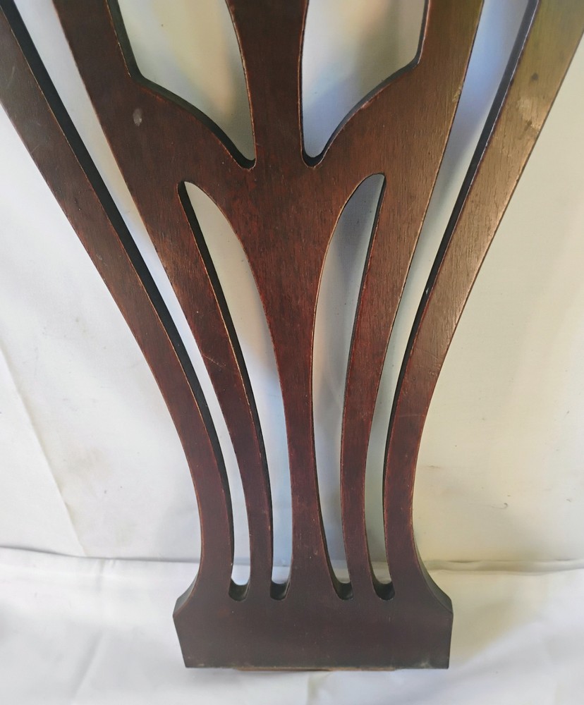 Vintage Pierce Carved Solid Mahogany Panel 8 3/4" x 21" high