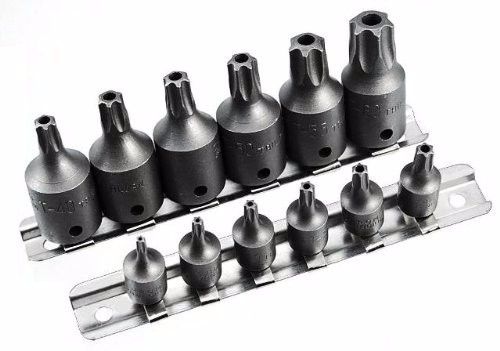 14-Piece Heavy-Duty Tamper Proof TORX Star Socket Set