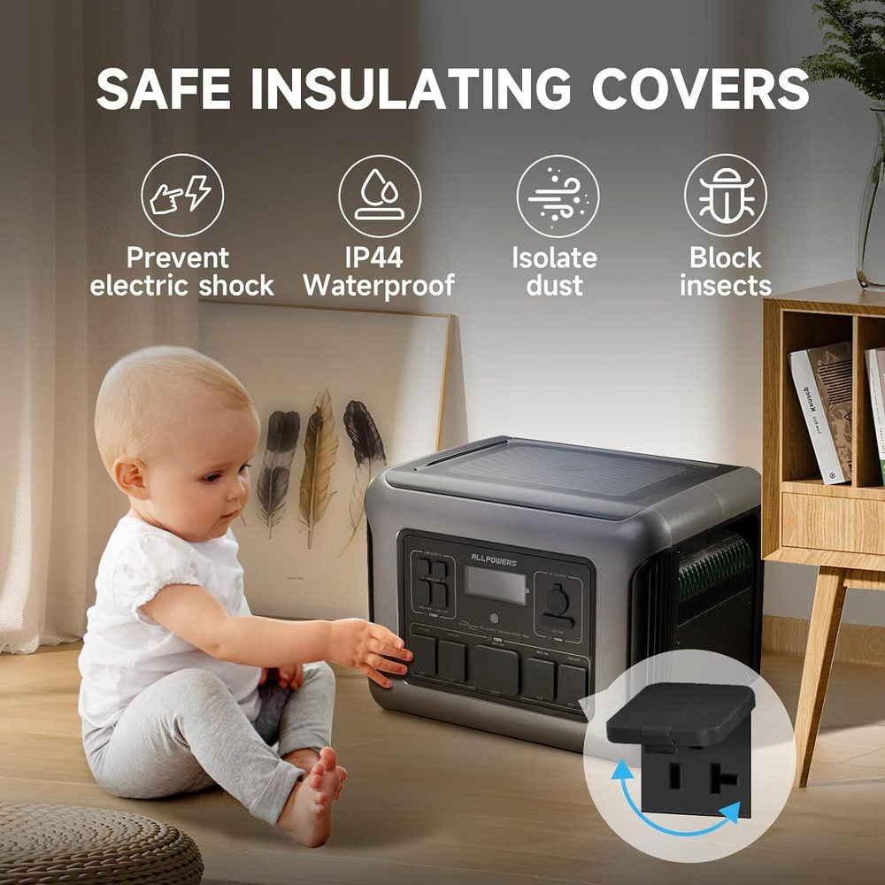 ALLPOWERS 4000W(peak) Portable Power Station with 2X 200W Flexible Solar Panel