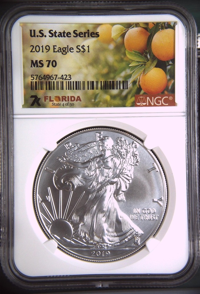2019 Bullion Silver Eagles NGC MS-70