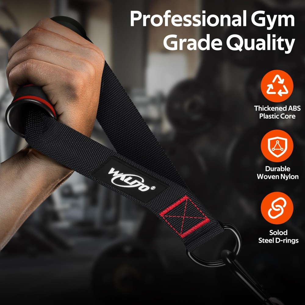 WALITO Exercise Handles, Replacement Cable Machine Attachments for Home Gym E...