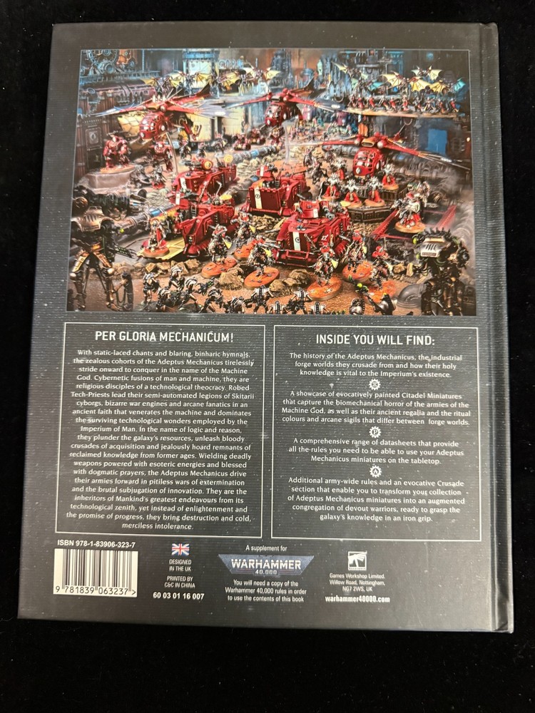 Games Workshop Warhammer 40k Adeptus Mechanicus Codex C Hardcover