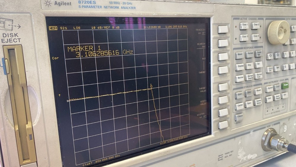 LOW PASS FILTER 3.1 GHz LOSS 0 db 10333