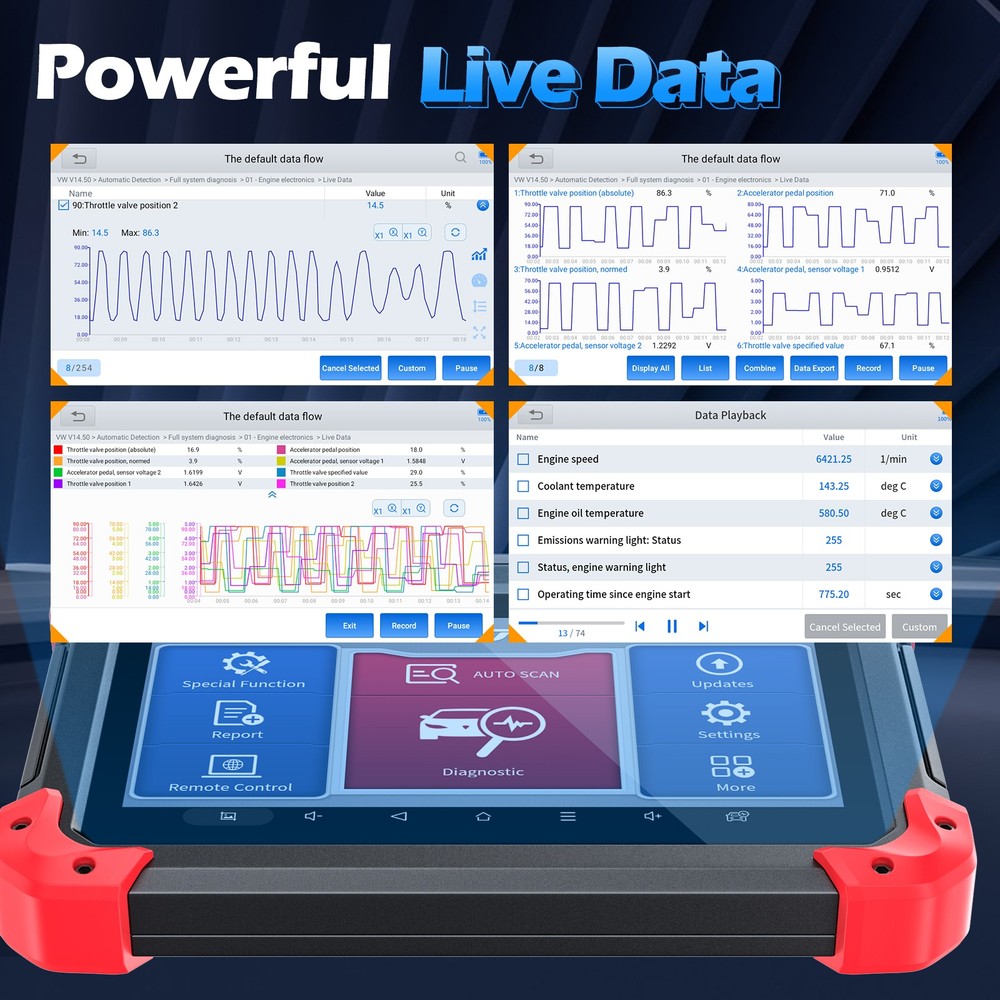 XTOOL D7 Auto Bidirectional OBD2 Scanner Full System Diagnostic Tool 36+Reset