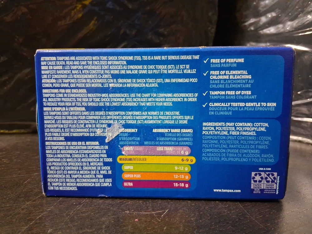 Tampax Unscented Tampons 10 Pack Regular Protection