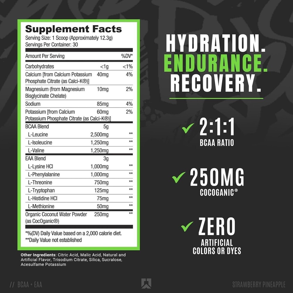 RYSE BCAA+EAA Strawberry Pineapple 30 Servings