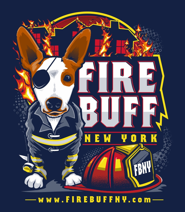 3" Fire Buff New York reflective helmet sticker