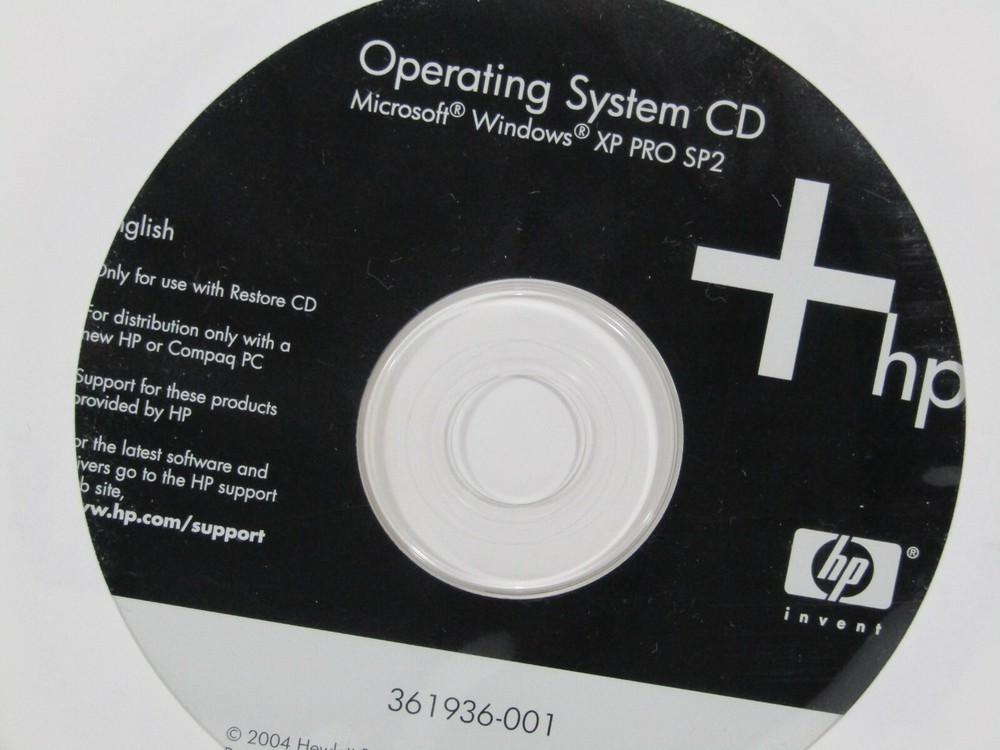 Windows XP Professional SP2 Restore CD HP COMPUTERS