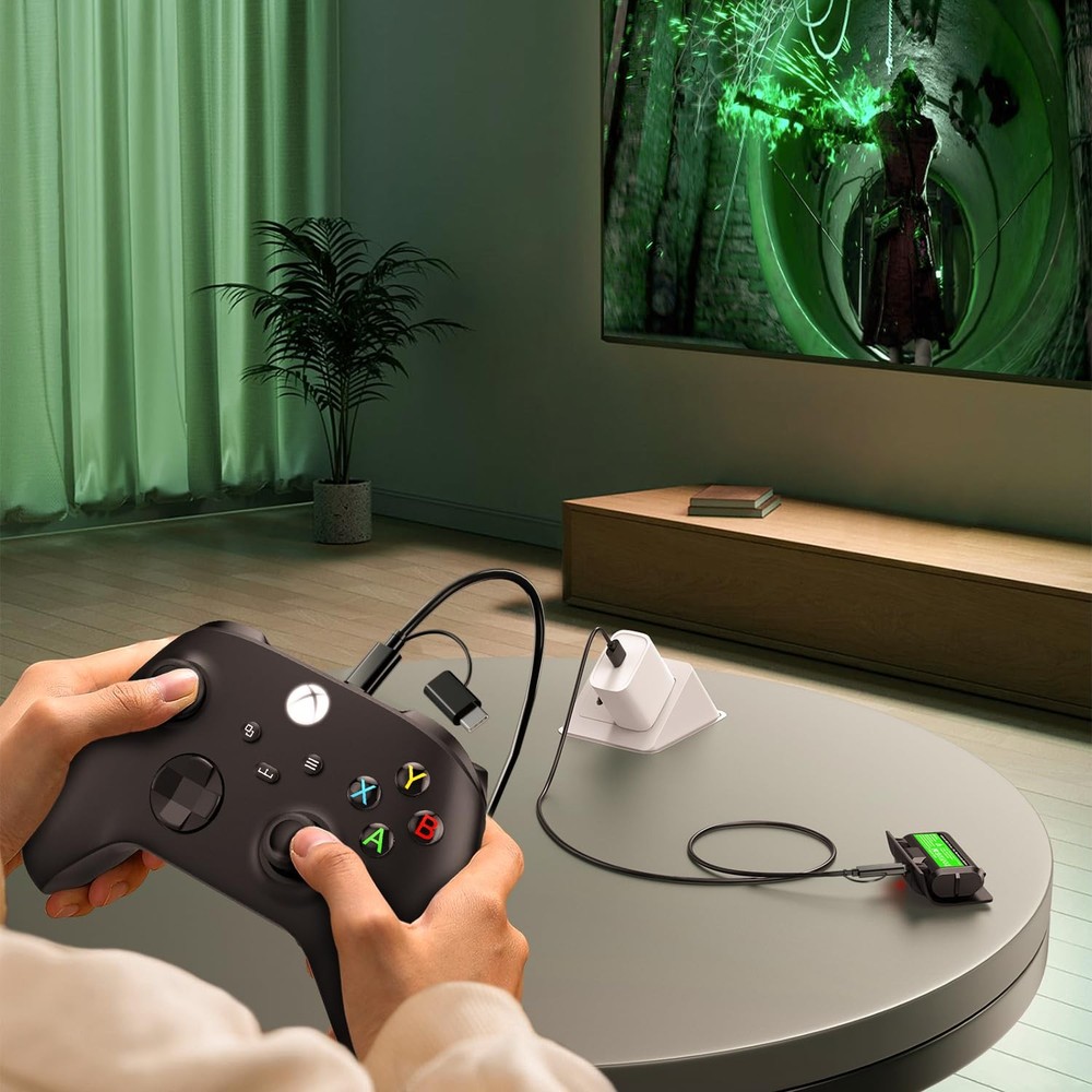 USB C/Micro 2-in-1Charging Cable Compatible with PS5/PS4 Controller, 6Ft Chargin