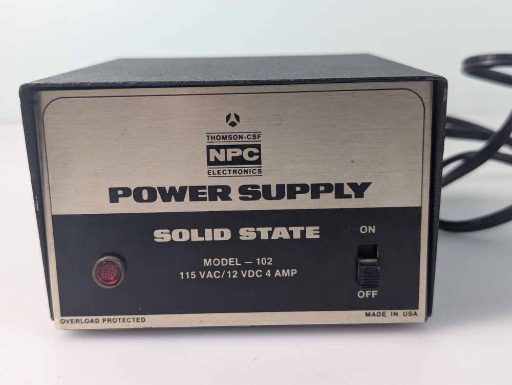 NPC Model 102 Power Supply 115VAC/12 VDC 4 Amp Solid State