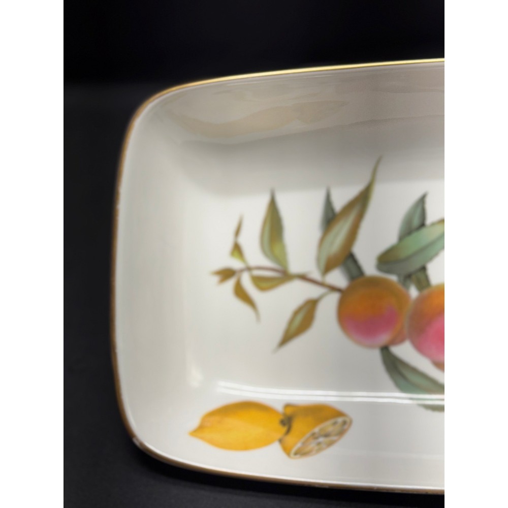 Vintage Royal Worcester Evesham Gold Oven-to-Table Rectangular Serving Dish