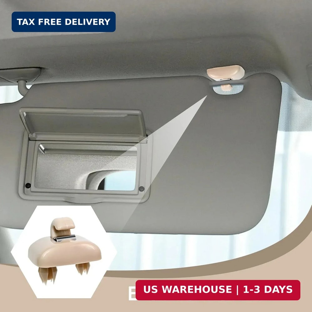 2PCS Upgraded Car Sun Visor Makeup Mirror Hook Clips Interior Sun Visor Clip Bra