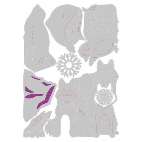 Sizzix "Arctic Animals" by Jennifer Ogborn Winter Thinlits Dies- 666013 MSRP $25