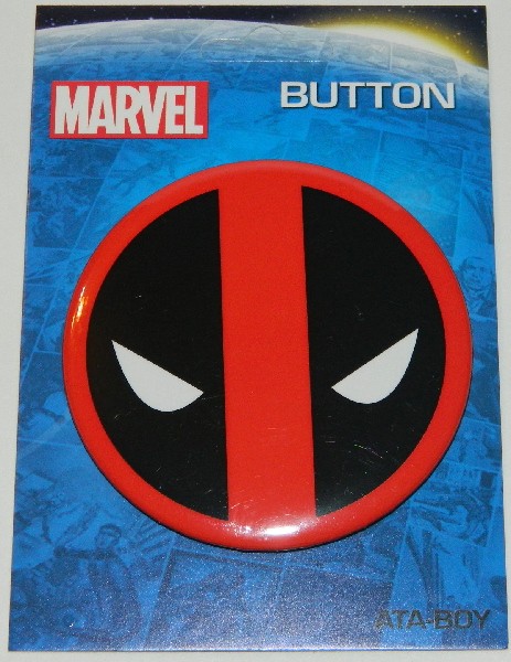 Marvel Comics Deadpool Eyes Logo Image 3" Round Button NEW CARDED