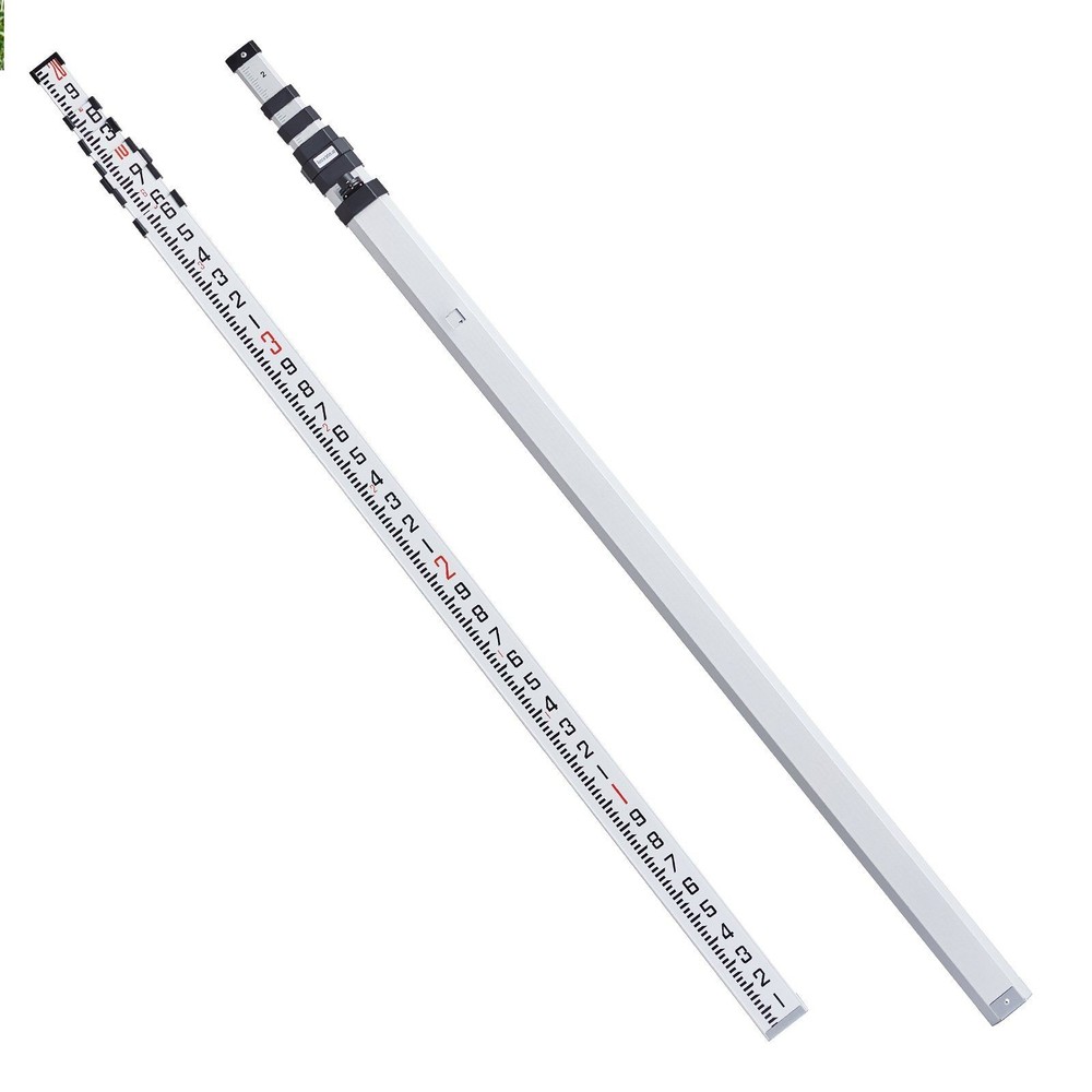 Telescoping Measurement Rod 20ft Length 6-Section Design Dual Scale Longevity