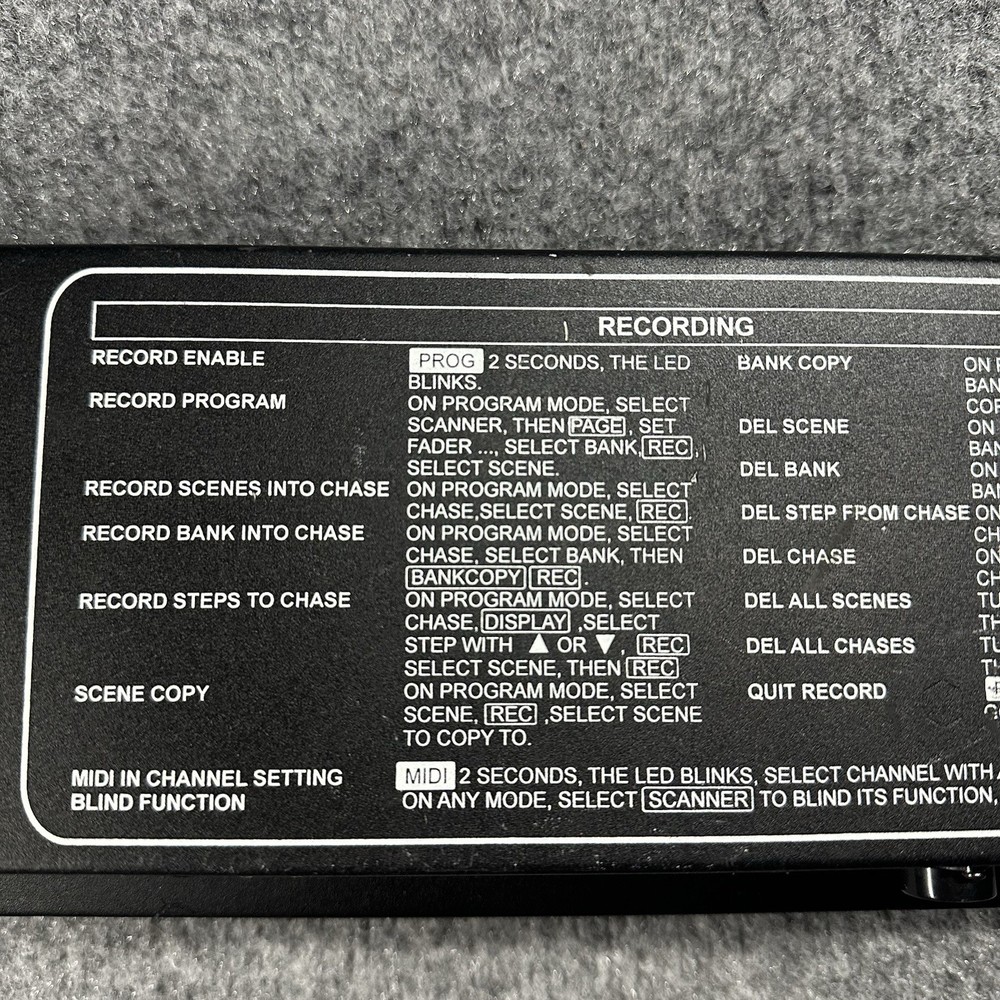 Elation DMX Programmer Channel Tabletop Lighting Controller OPERATOR 192 Untestd