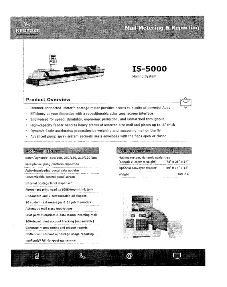 Neopost Hasler IS/IM5000 Mailing Machine