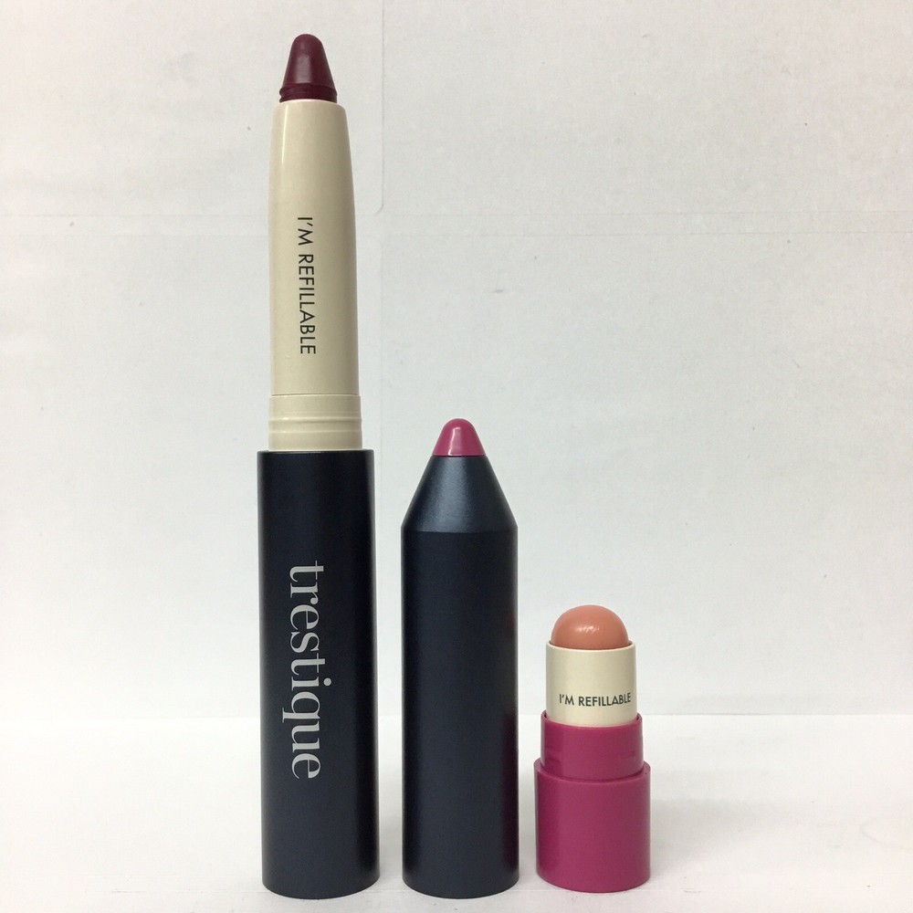 Trestique Refillable Mate Lipstick + Balm - Belize Bordeaux - As Pictured