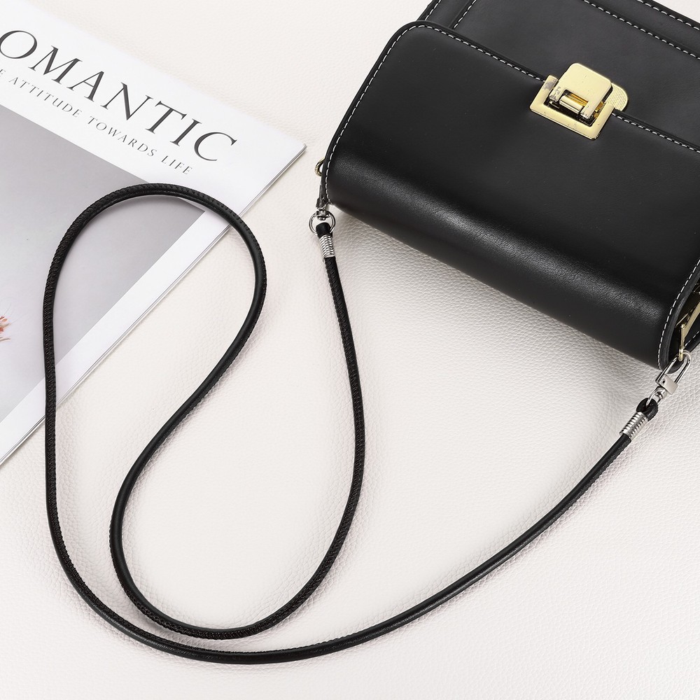 Crossbody Replacement Chain Strap, 120cm Thin Soft PU Strap (Wine Red)