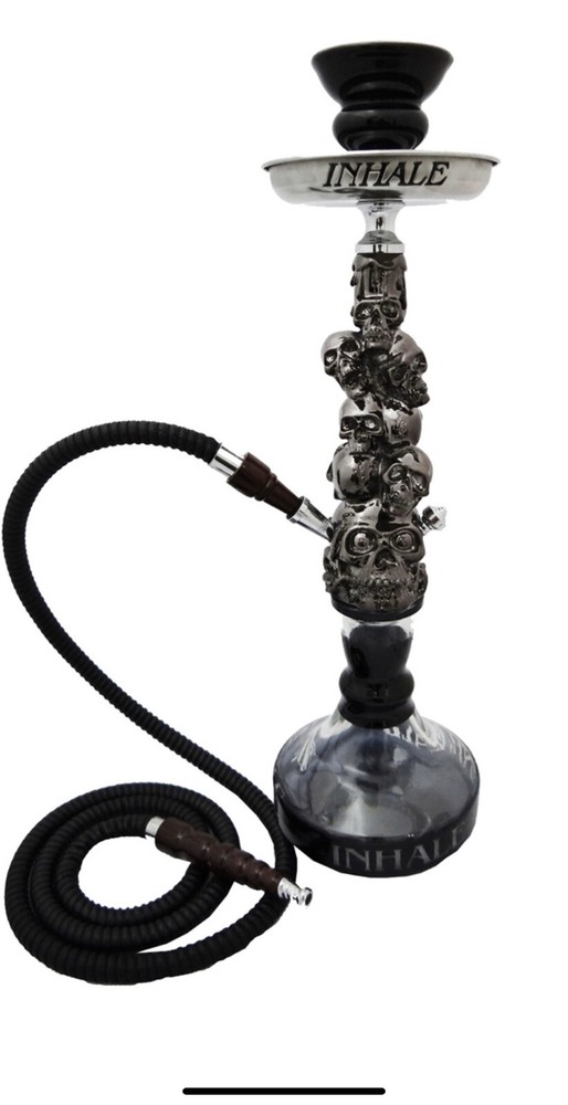 18 INCH PATENTED INHALE SKULL HOOKAH WITH INTERLOCK SYSTEM