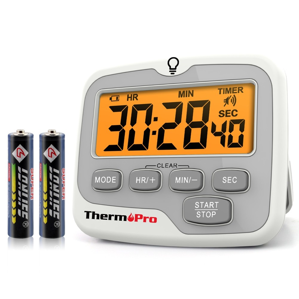 ThermoPro TM01 Digital Kitchen Timer with Backlight Countdown Count Up Timer LCD