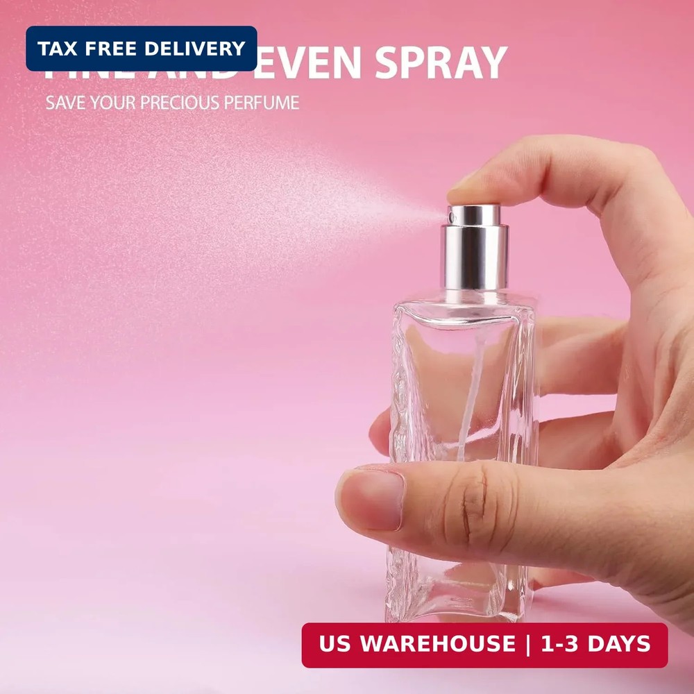 Glass Perfume Bottles Empty Refillable, 100ml /3.4oz Atomizer Sprayer for Perfum