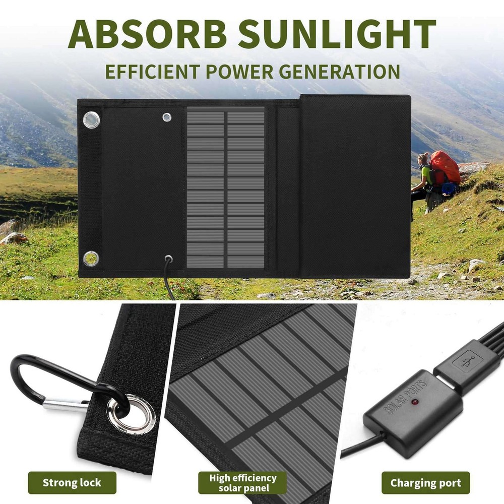 12W Foldable USB Solar Panel Solar Cell Portable Folding Solar Panel for9542