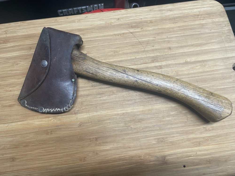 Vintage Plumb Hatchet With Nail Puller Original Handle Sheath