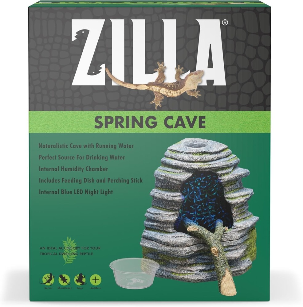 Spring Cave Décor with Blue LED, Rain Chamber, One Size, ECOM