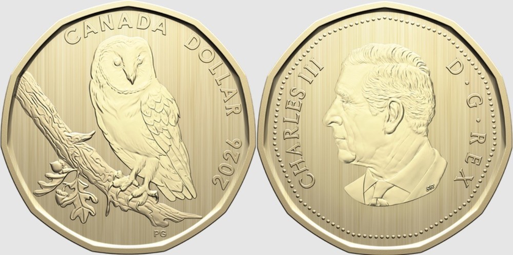 Specimen 2026 Canada Owl 1 Dollar From Mint's Set