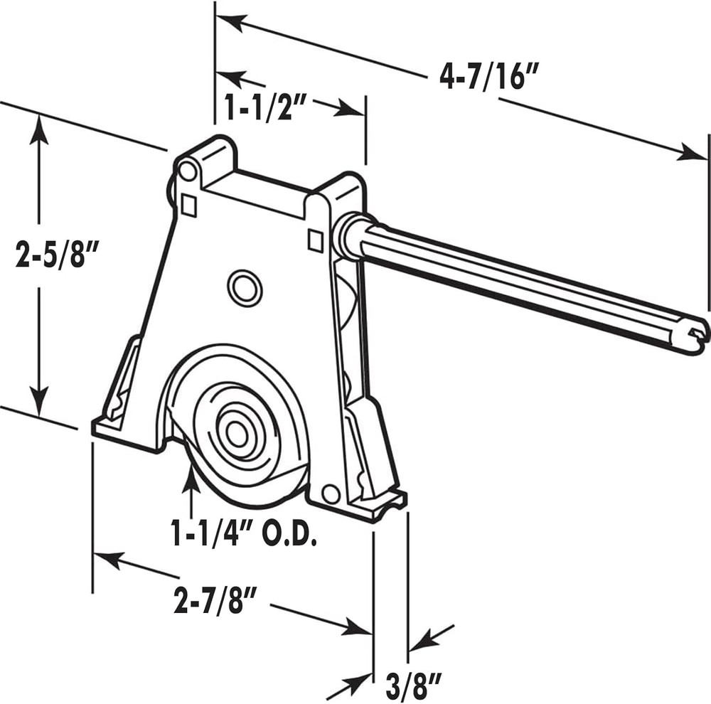 Andersen Sliding Screen Door Lower Roller Assembly, 2 Pack, Adjustable Wheels