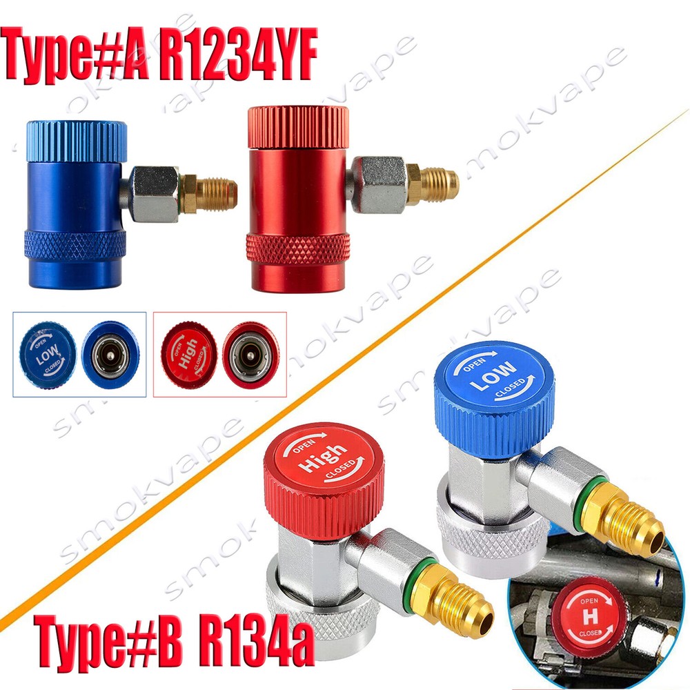 NEW AC High/Low Side Kit R134a/R1234yf Quick Connector Adapter Fitting Coupler