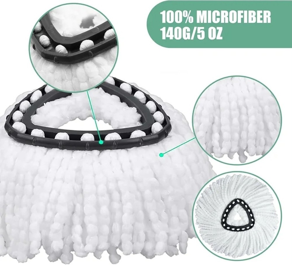10 Pack Spin Mop Replacement Heads, 100% Microfiber Spin Mop Head