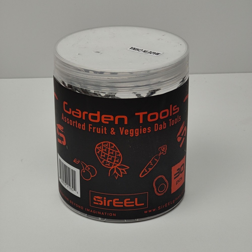 30ct -SirEEL Dab Tools Set Fruit Veggies Silicone Handle Stainless Double End