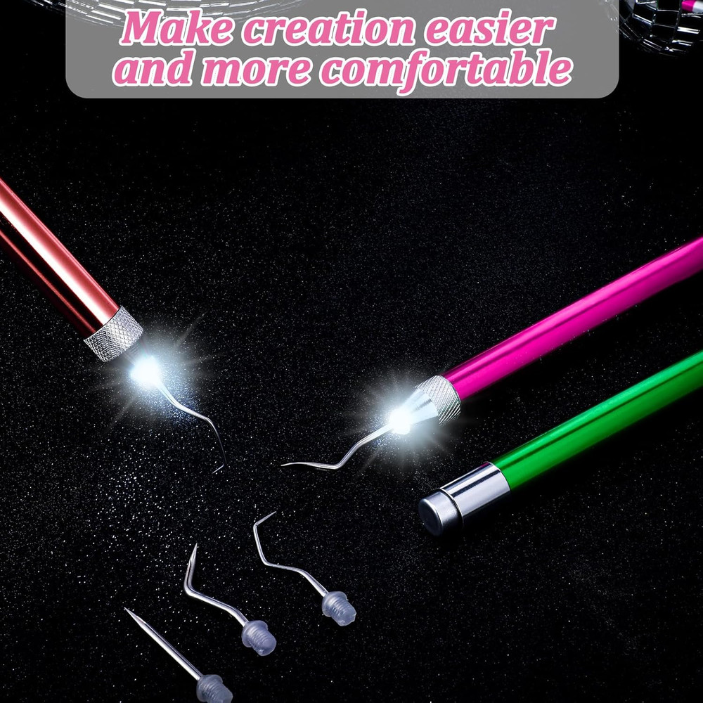 Leriton 4 Pcs LED Weeding Tools for Vinyl with Light Weeding Tool with 5 Differe