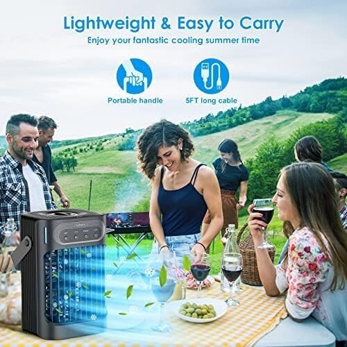 Air Cooling Fan Evaporative Cooler with 3 Cool Mist Speeds