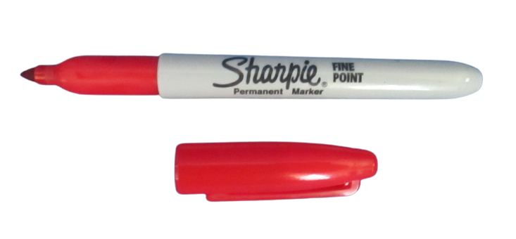 2 - Sharpie Fine Point Permanent Marker Red 30052