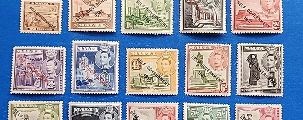Malta Stamps, Scott 208-222 Complete Set MLH .