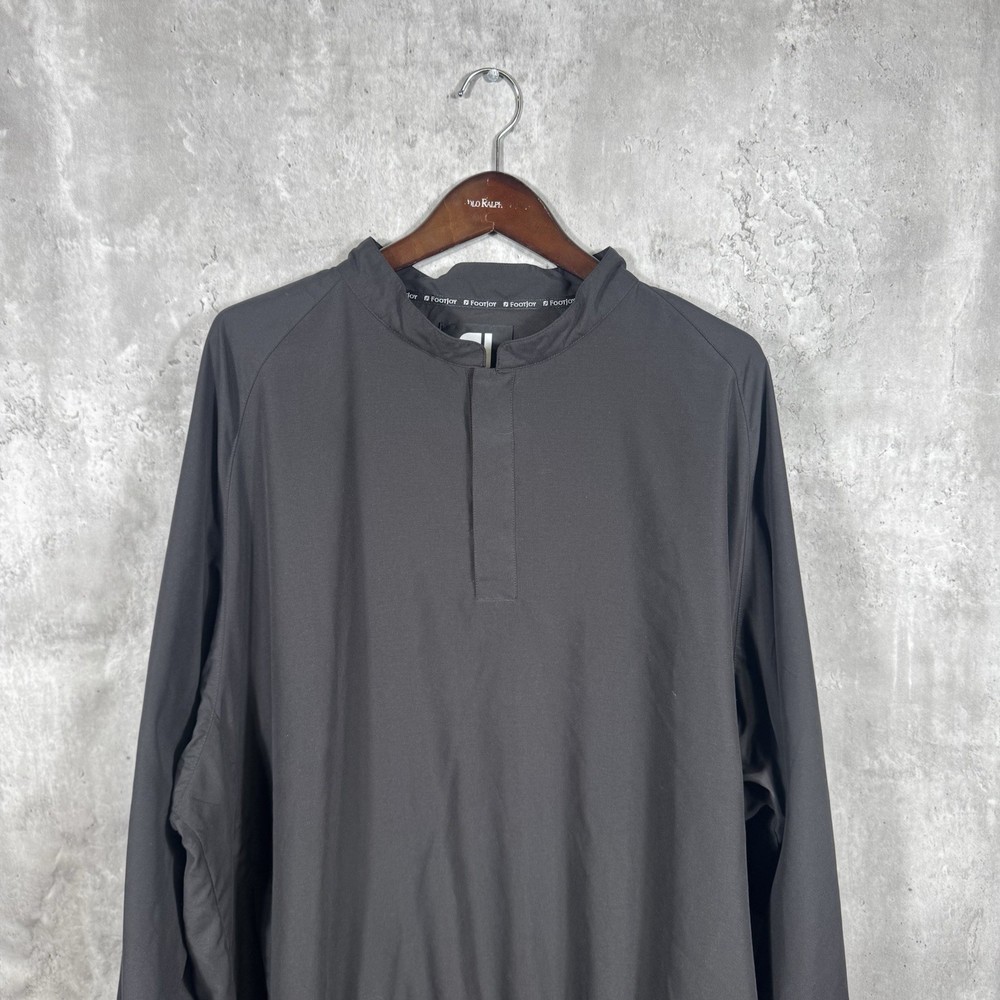 Footjoy Pullover Mens XXL Snap Black Golf Windbreaker Performance