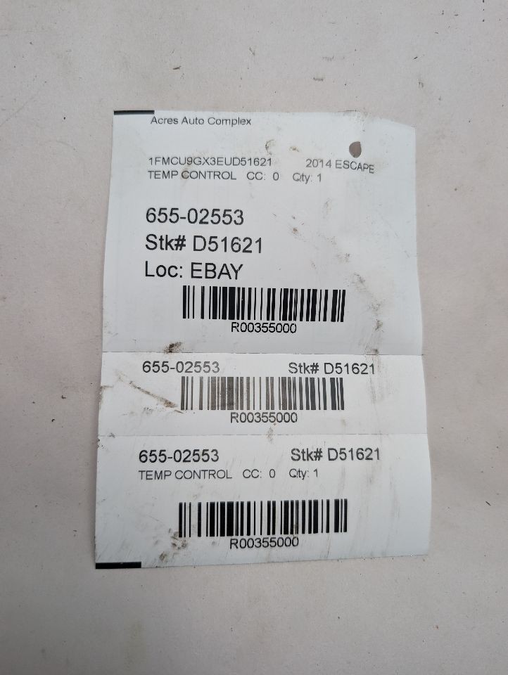 Used A/C Selector Switch fits: 2014 Ford Escape Front automatic temperature cont