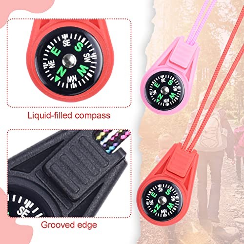 Compass Bulk Mini Compass for Navigation Lesson,Plastic 25PCS Multicolor