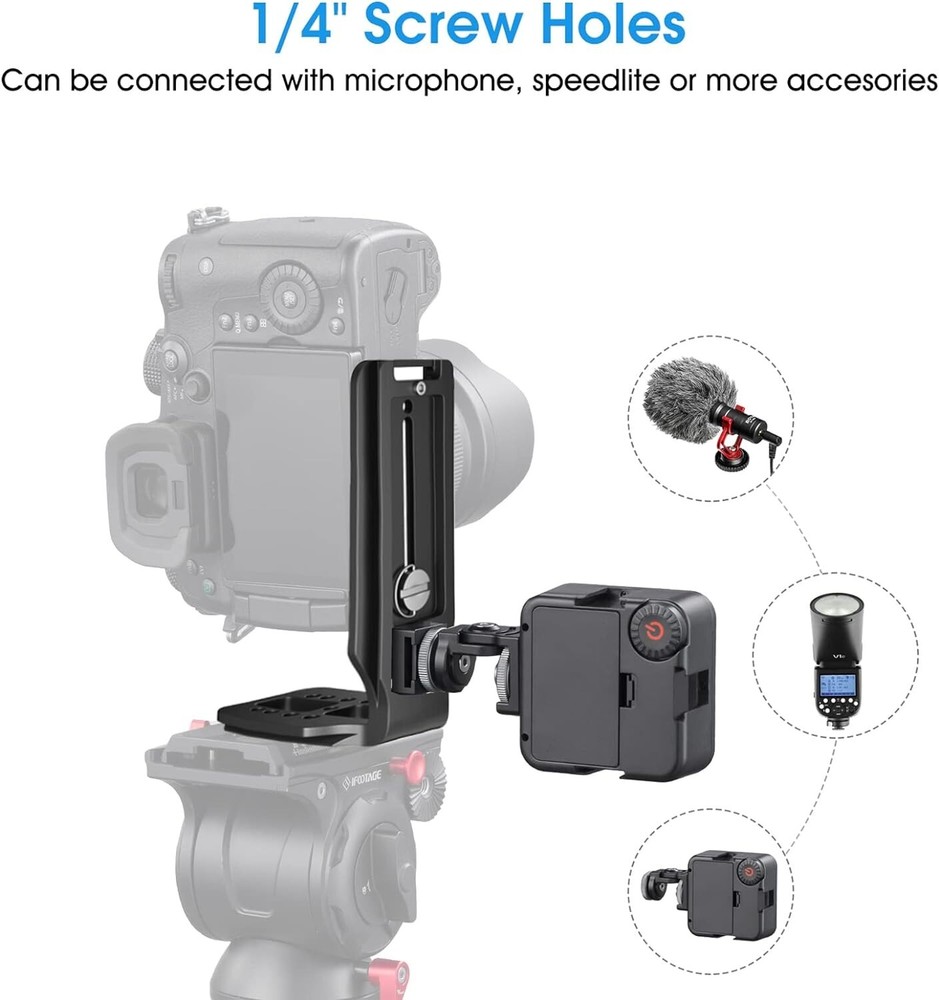 Universal L-Bracket Quick Release Plate for DSLR Camera Arca Swiss Tripod Head
