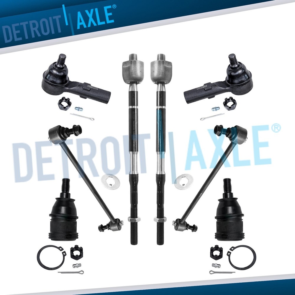 Front Inner Outer Tie Rods Sway Bars Ball Joints for 2011 - 2017 Honda Odyssey