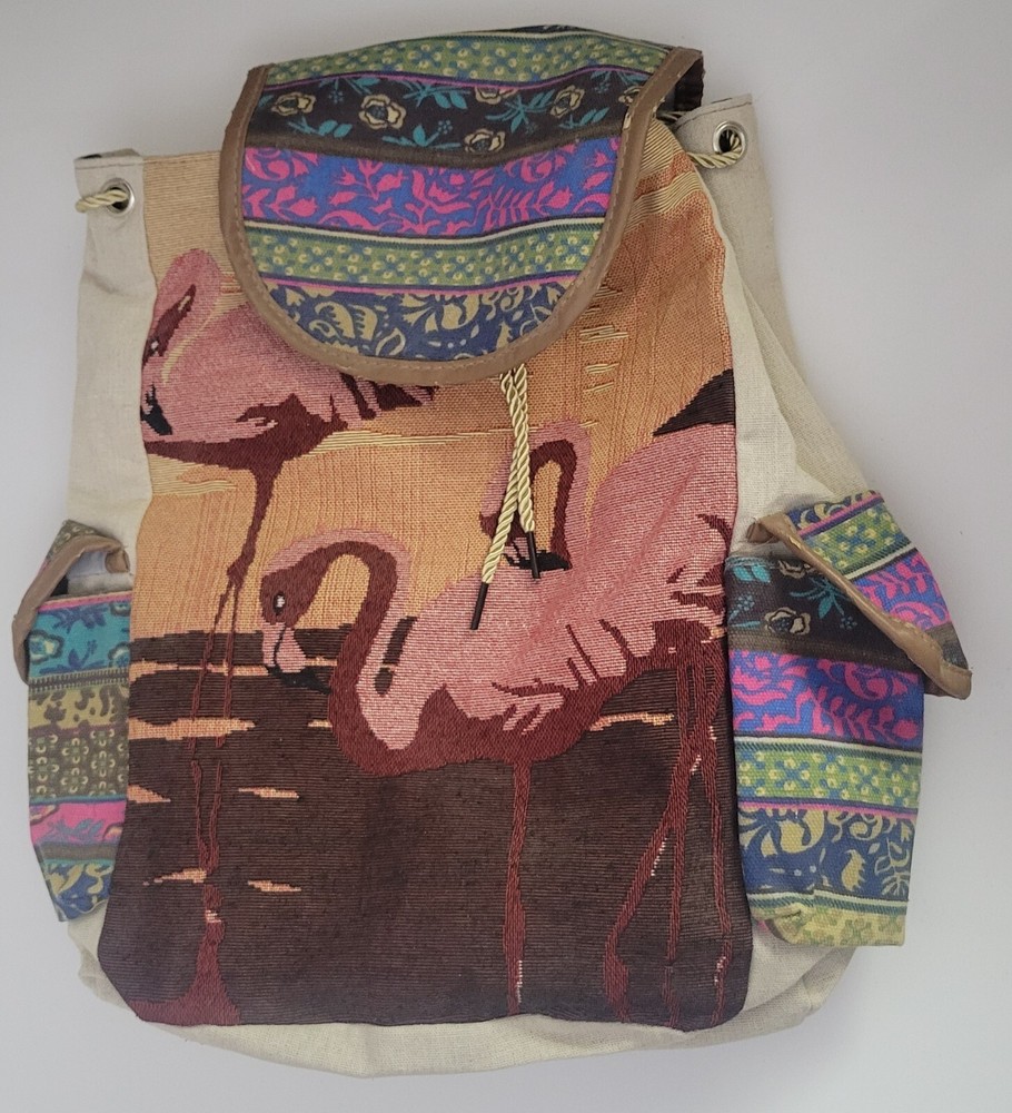 Lunch Backpack Swan Design NOS As/Is