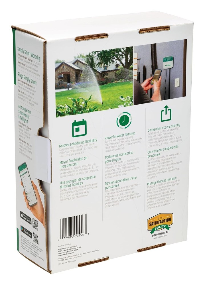 Rain Bird 4-Zone ARC4 App-Based Indoor Smart Irrigation WiFi Timer/Controller