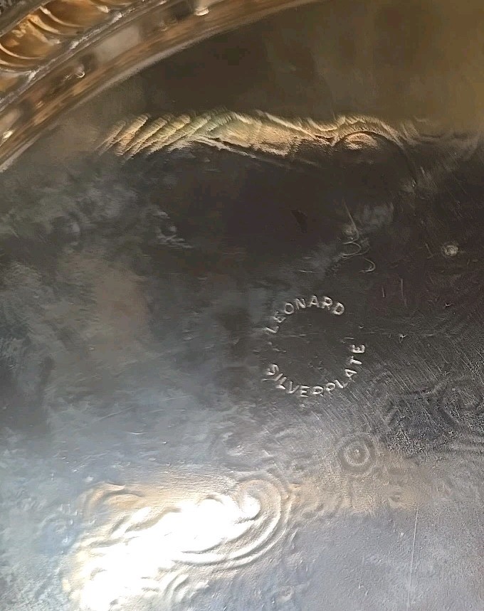 Leonard Silverplate Tray and Goblets Set