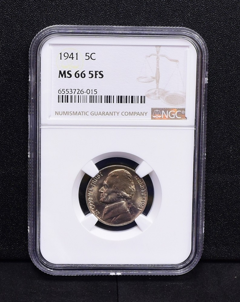 1941 Jefferson Nickel - NGC MS66 5FS (Bulk)