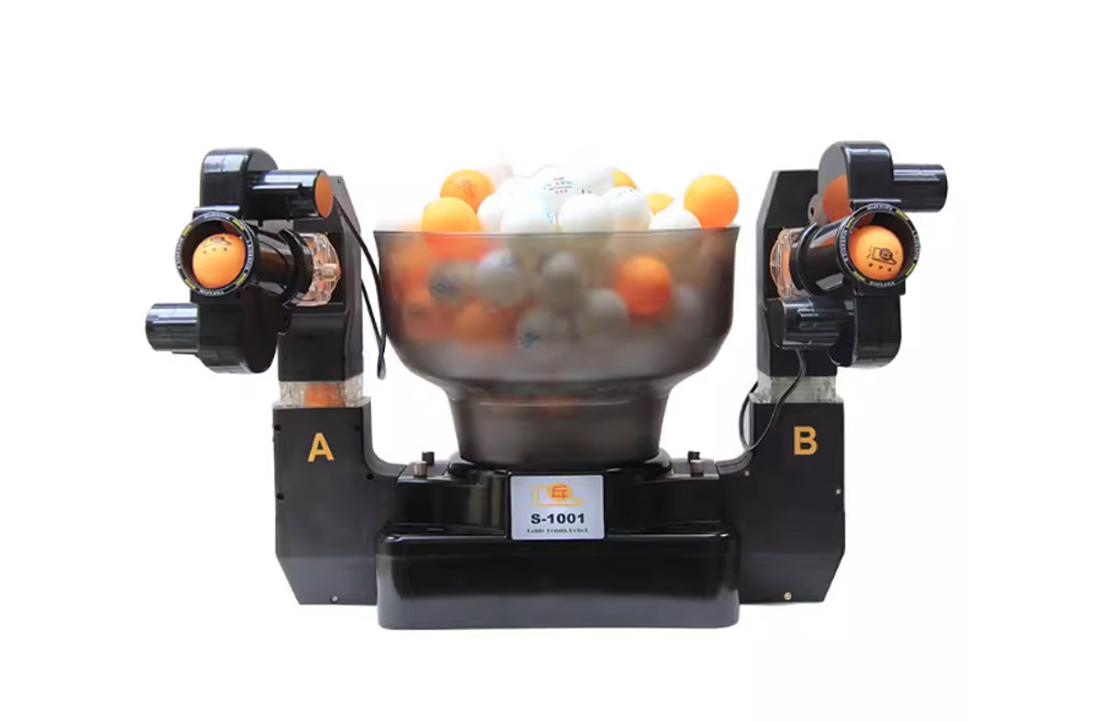Automatic Double Head Table Tennis Serving Machine With 2.4G Remote Control